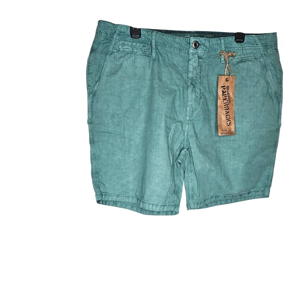 Paperbacks USA Bound Mens Shorts Size 38 Green Chino‎ Casual summer - Picture 1 of 10